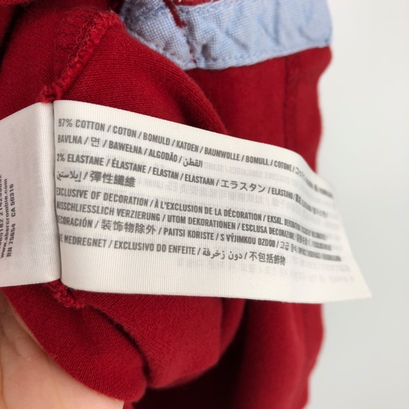 Abercrombie & Fitch Mens Relaxed Polo Shirt Size Small Red Moose Embroidered - Picture 8 of 13